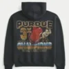 Boxy Purdue University Graphic Hoodie