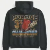 Boxy Purdue University Graphic Hoodie