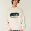 Boxy Racing Graphic Crew Sweater Boxy Racing Graphic Crew Sweater