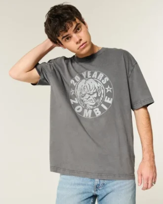 Boxy Rob Zombie T-shirt met print