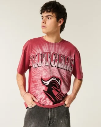 Boxy Rutgers Scarlet Knights T-shirt met print