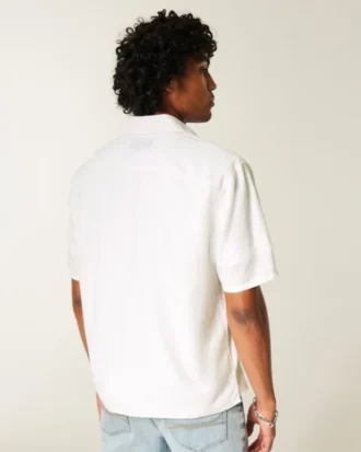 Boxy shirt met korte mouwen en borduursels