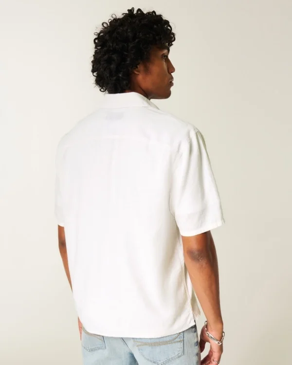 Boxy shirt met korte mouwen en borduursels Boxy shirt met korte mouwen en borduursels