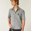 Boxy shirt met korte mouwen en kersenprint Boxy shirt met korte mouwen en kersenprint