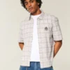 Boxy shirt met korte mouwen en paddestoelprint Boxy shirt met korte mouwen en paddestoelprint