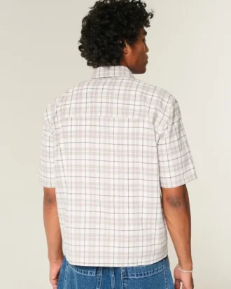 Boxy shirt met korte mouwen en paddestoelprint