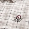 Boxy shirt met korte mouwen en paddestoelprint Boxy shirt met korte mouwen en paddestoelprint