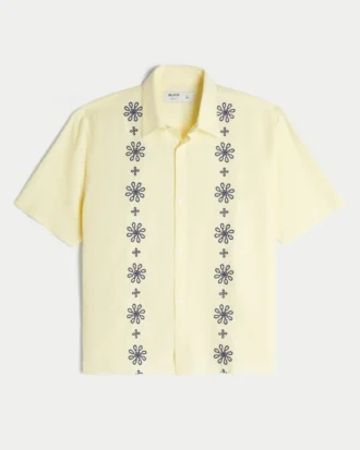 Boxy shirt met korte mouwen en patroon
