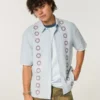 Boxy shirt met korte mouwen en strepen Boxy shirt met korte mouwen en strepen