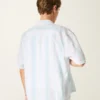 Boxy shirt met korte mouwen en strepen