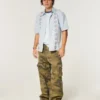 Boxy shirt met korte mouwen en strepen Boxy shirt met korte mouwen en strepen