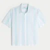 Boxy shirt met korte mouwen en strepen
