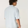 Boxy shirt met korte mouwen en strepen Boxy shirt met korte mouwen en strepen
