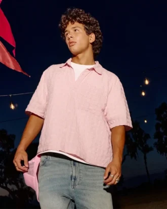 Boxy shirt met korte mouwen en zakken