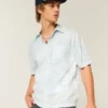 Boxy shirt met korte mouwen en zakken