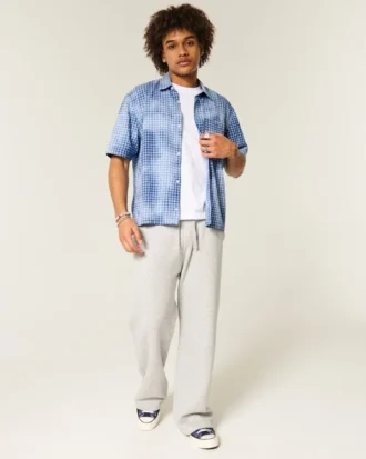 Boxy shirt met korte mouwen en zakken