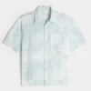 Boxy shirt met korte mouwen en zakken