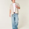 Boxy shirt met korte mouwen in haakstijl