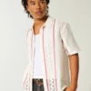 Boxy shirt met korte mouwen in haakstijl Boxy shirt met korte mouwen in haakstijl