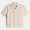 Boxy shirt met korte mouwen in haakstijl