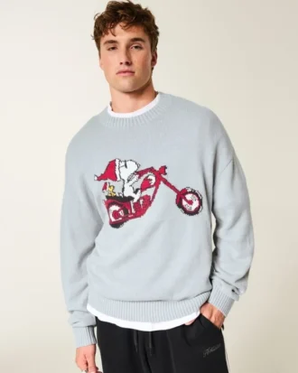 Boxy Snoopy Graphic Crew Sweater Boxy Snoopy Graphic Crew Sweater