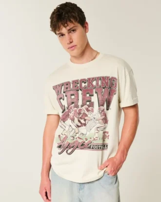 Boxy Texas A&M University Aggies T-shirt met opdruk
