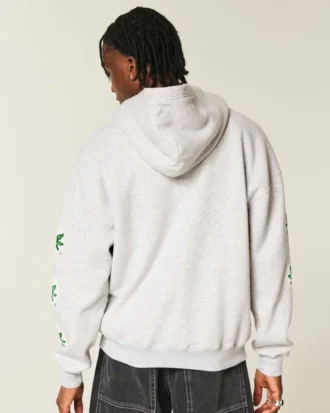 Boxy The Ohio State University Buckeyes grafische hoodie met ritssluiting