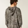 Boxy Thermal Camo Zip-Up Hoodie Boxy Thermal Camo Zip-Up Hoodie