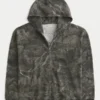 Boxy Thermal Camo Zip-Up Hoodie Boxy Thermal Camo Zip-Up Hoodie