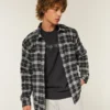 Boxy thermisch gevoerd flanellen shirt Boxy thermisch gevoerd flanellen shirt