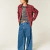 Boxy thermisch gevoerd flanellen shirt Boxy thermisch gevoerd flanellen shirt