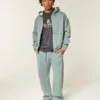 Boxy thermisch gevoerde hoodie met ritssluiting Boxy thermisch gevoerde hoodie met ritssluiting