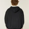 Boxy thermisch gevoerde hoodie met ritssluiting Boxy thermisch gevoerde hoodie met ritssluiting