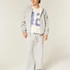 Boxy thermisch gevoerde hoodie met ritssluiting Boxy thermisch gevoerde hoodie met ritssluiting