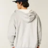 Boxy thermisch gevoerde hoodie met ritssluiting Boxy thermisch gevoerde hoodie met ritssluiting