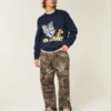 Boxy Tom en Jerry Graphic Crew Sweater Boxy Tom en Jerry Graphic Crew Sweater