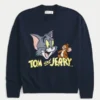 Boxy Tom en Jerry Graphic Crew Sweater Boxy Tom en Jerry Graphic Crew Sweater