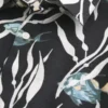 Boxy tropisch vispatroon linnenmix shirt