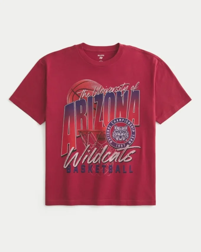 Boxy University of Arizona Wildcats T-shirt met print
