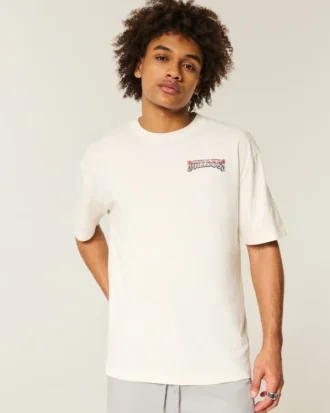 Boxy University of Georgia Bulldogs T-shirt met print