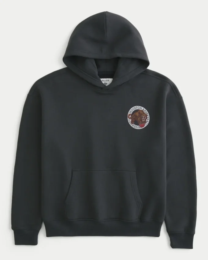 Boxy University of Houston Cougars basketbal hoodie met print Boxy University of Houston Cougars basketbal hoodie met print