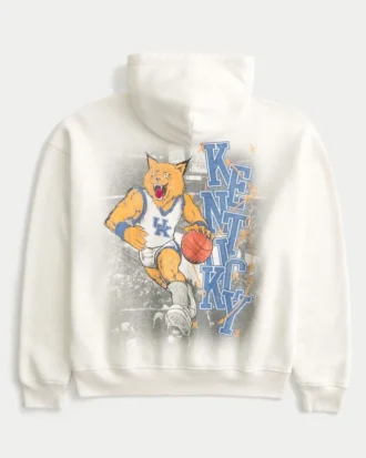 Boxy University of Kentucky Wildcats hoodie met print