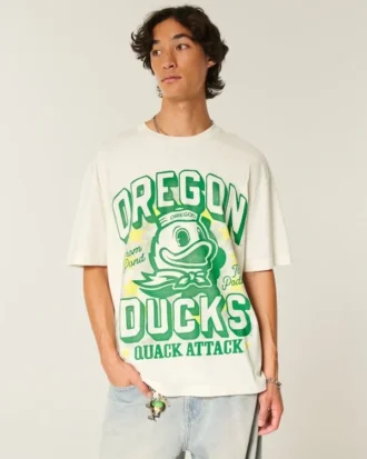 Boxy University of Oregon Ducks T-shirt met opdruk