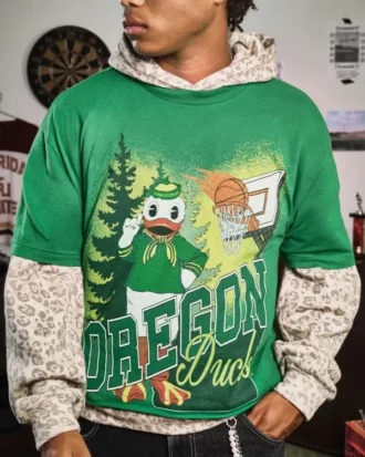 Boxy University of Oregon Ducks T-shirt met opdruk
