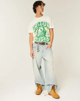 Boxy University of Oregon Ducks T-shirt met opdruk