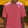 Boxy Washed Heavyweight T-shirt met ronde hals
