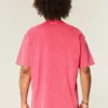 Boxy Washed Heavyweight T-shirt met ronde hals