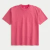 Boxy Washed Heavyweight T-shirt met ronde hals