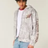 Boxy Zip-Up Florida State University Graphic Camo Hoodie Boxy Zip-Up Florida State University Graphic Camo Hoodie