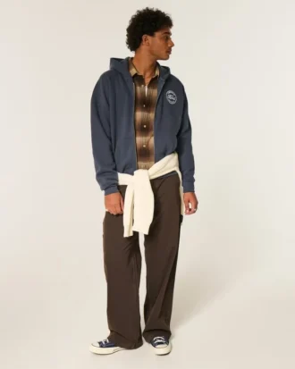 Boxy Zip-Up Ford Graphic Hoodie Boxy Zip-Up Ford Graphic Hoodie
